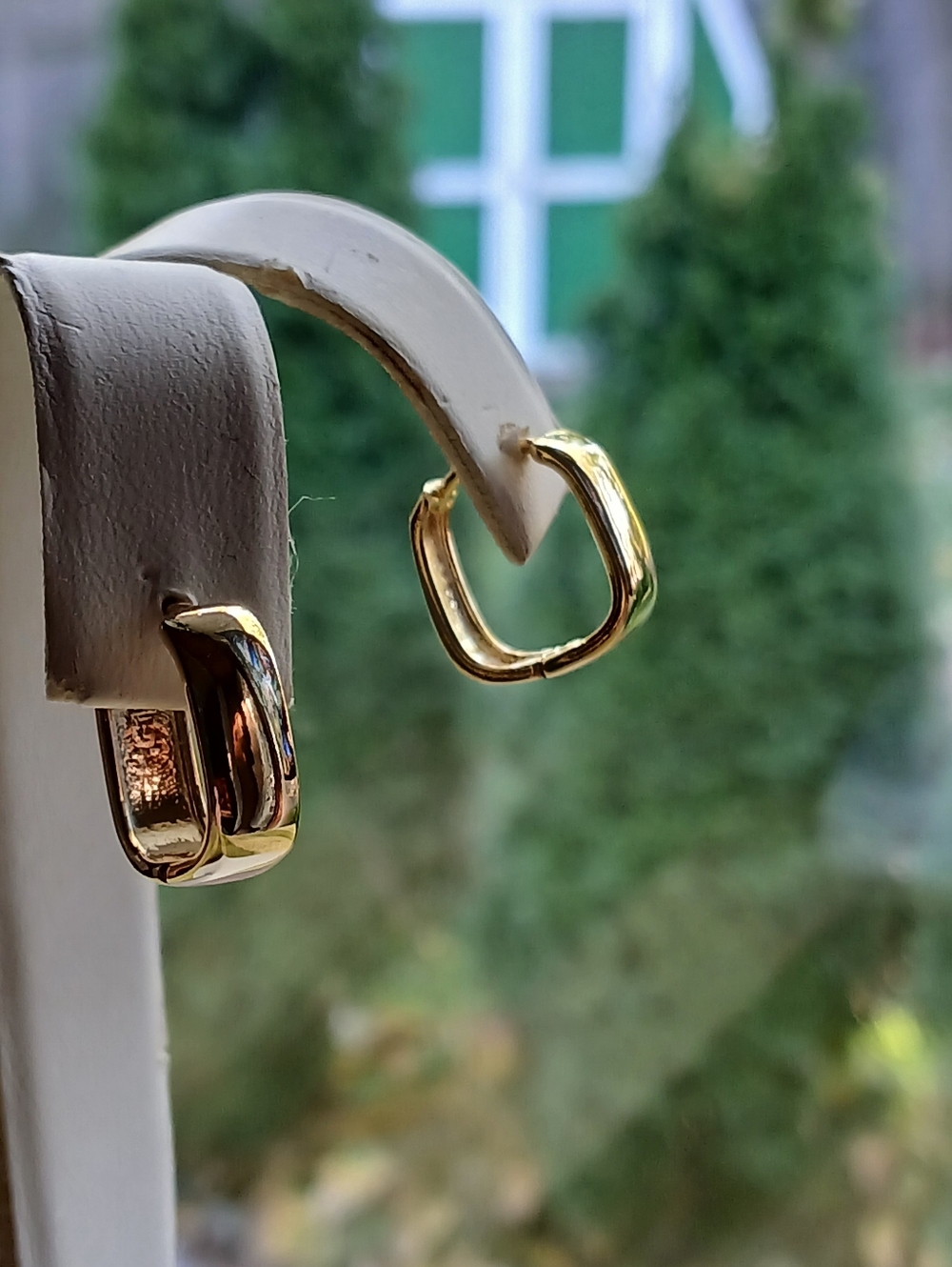 18 K Gold Filled Square Hoop Earrings